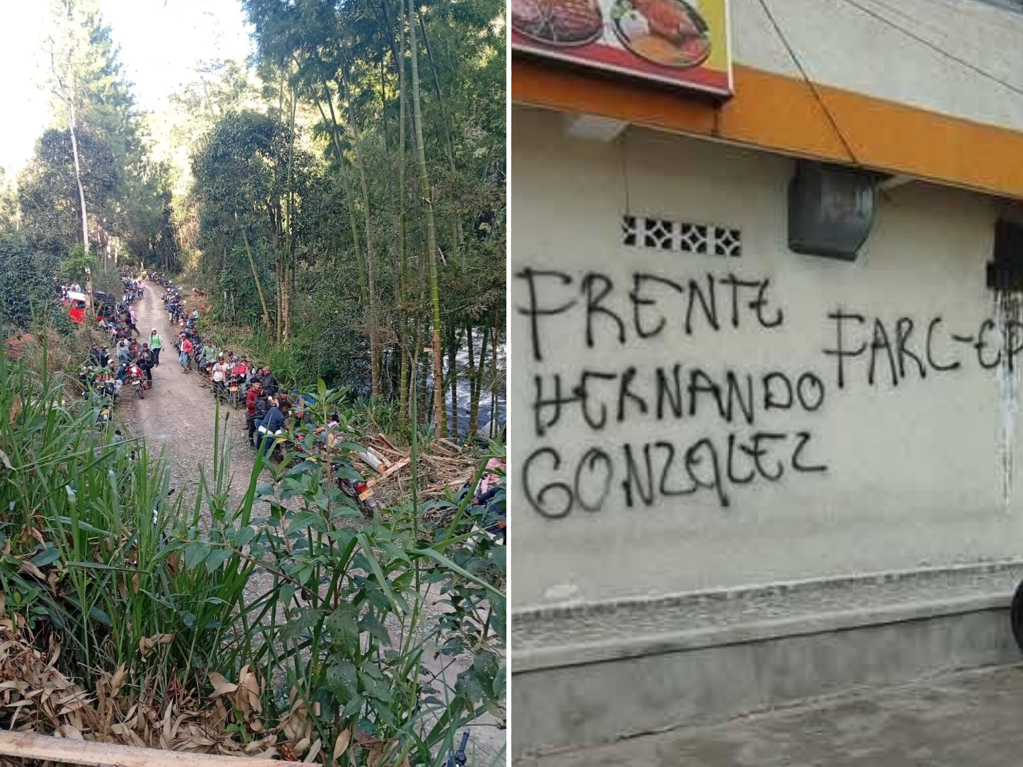 Según las autoridades, los presuntos responsables serían el frente ‘Hernando González Acosta’.