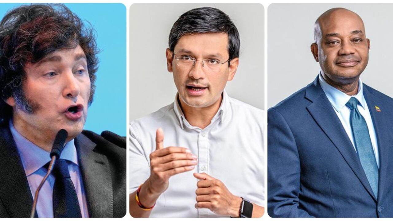 Javier Milei, Camilo Romero y Luis Gilberto Murillo.
