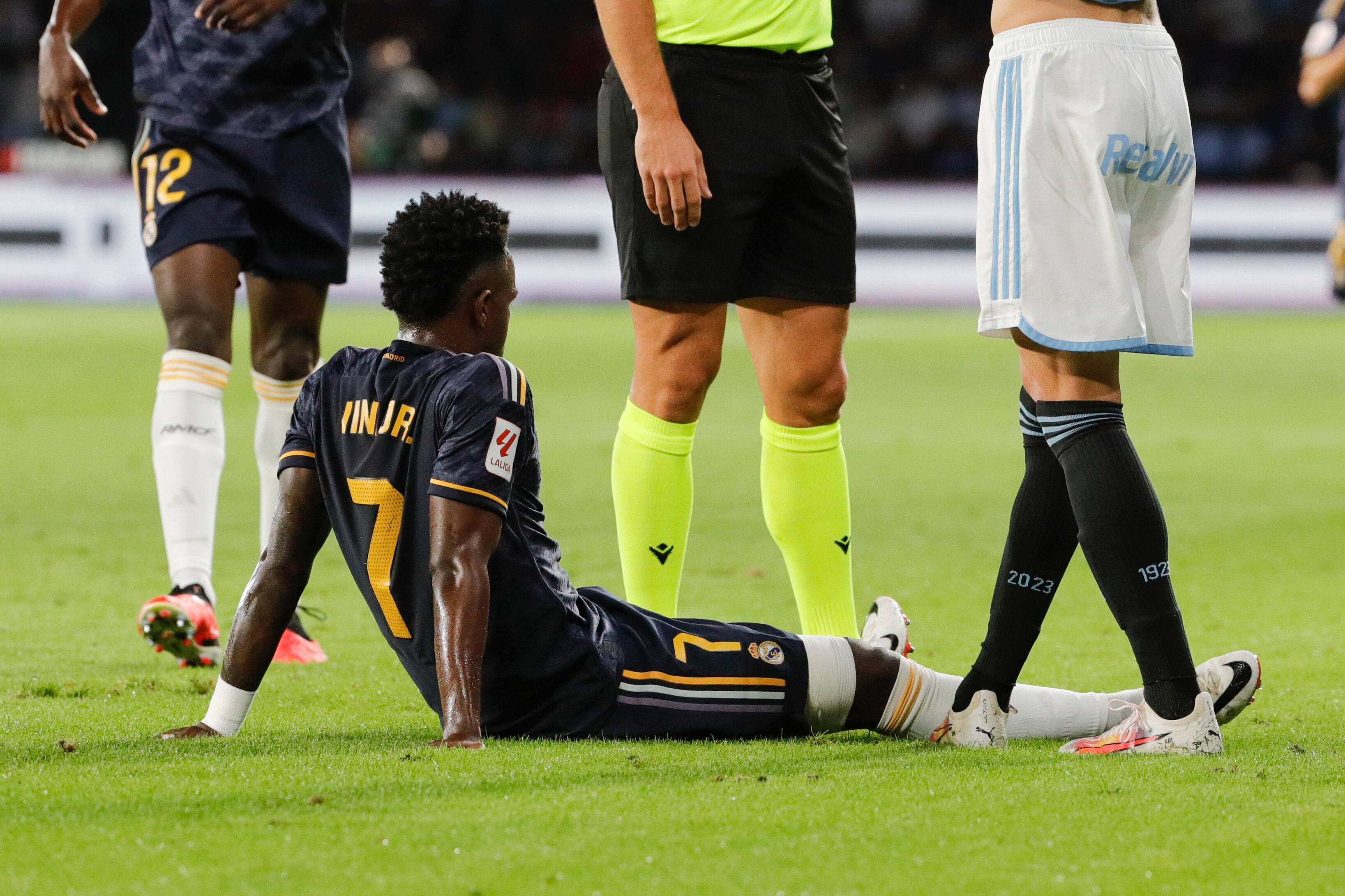 Vinícius Junior salió lesionado ante Celta.