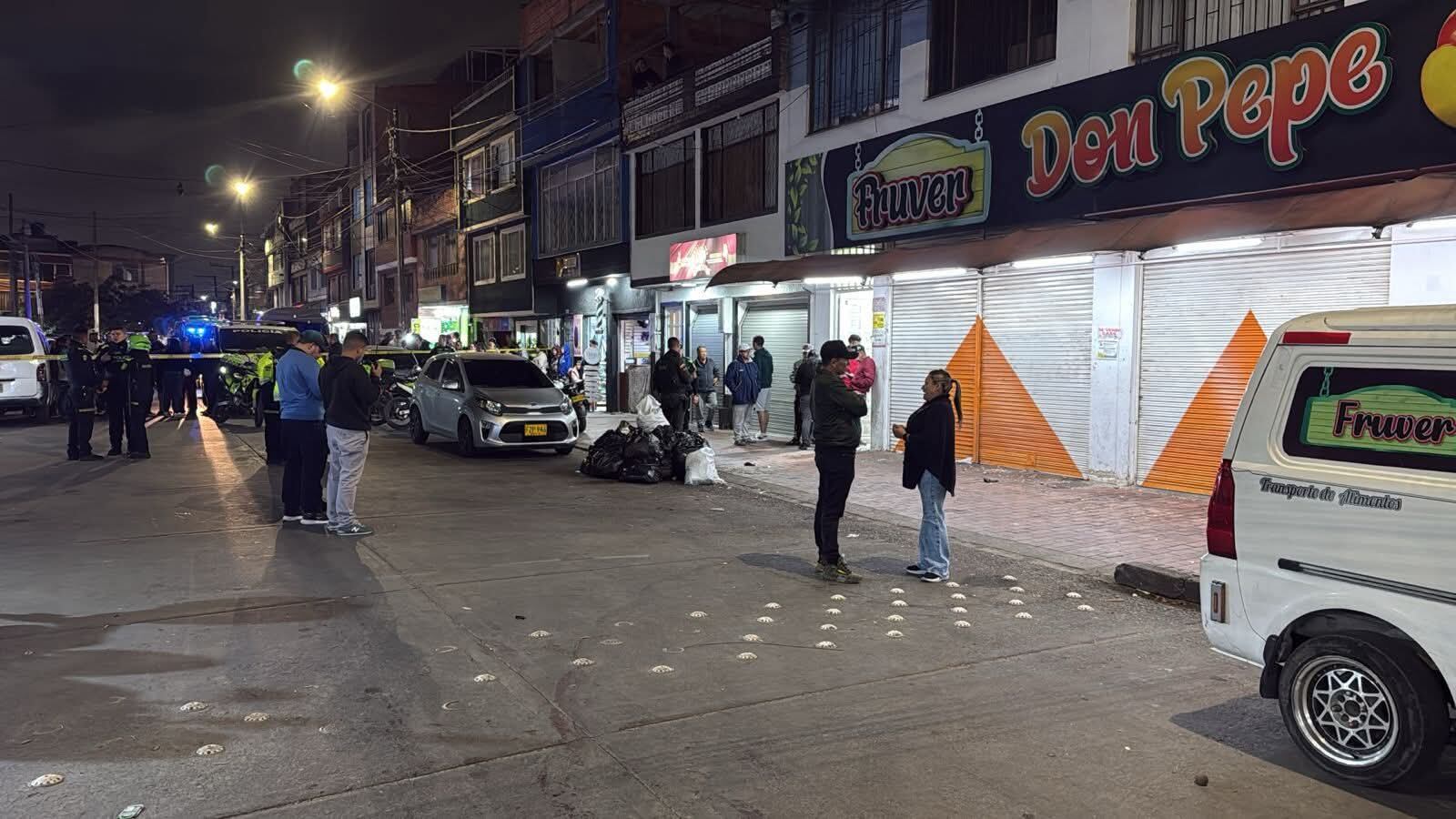 Ataque sicarial en un fruver de Bogotá.
