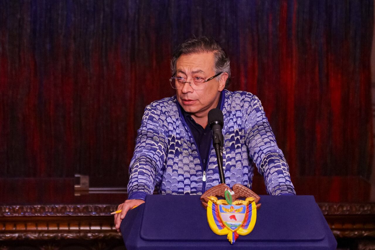 El presidente, Gustavo Petro, en alocución desde la Casa de Nariño, en Bogotá, el 3 de junio de 2025