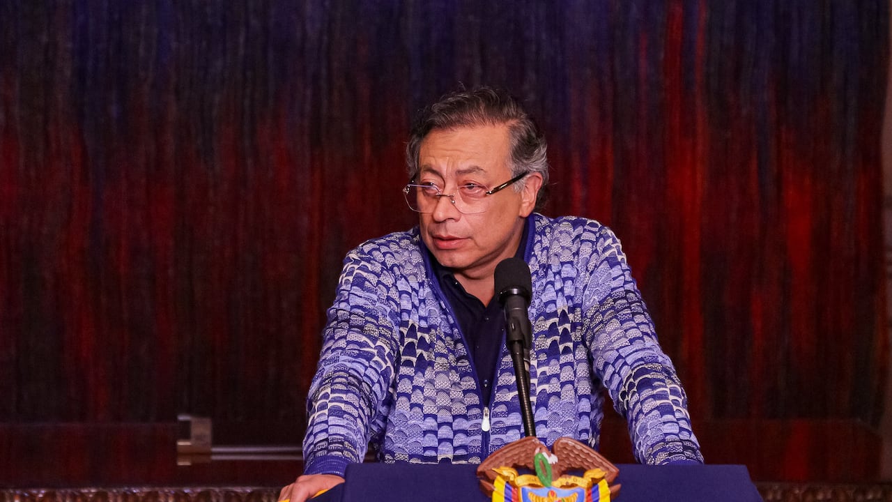 El presidente, Gustavo Petro, en alocución desde la Casa de Nariño, en Bogotá, el 3 de junio de 2025