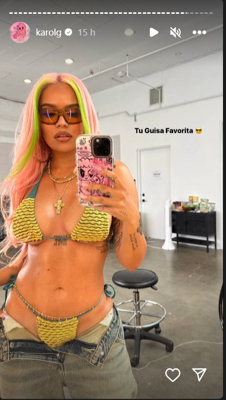 Karol G le respondió a un usuario que la llamó guisa en Instagram.