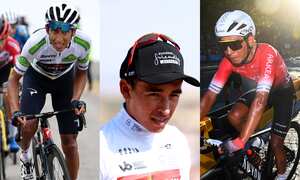 Egan Bernal, Santiago Buitrago y Nairo Quintana.