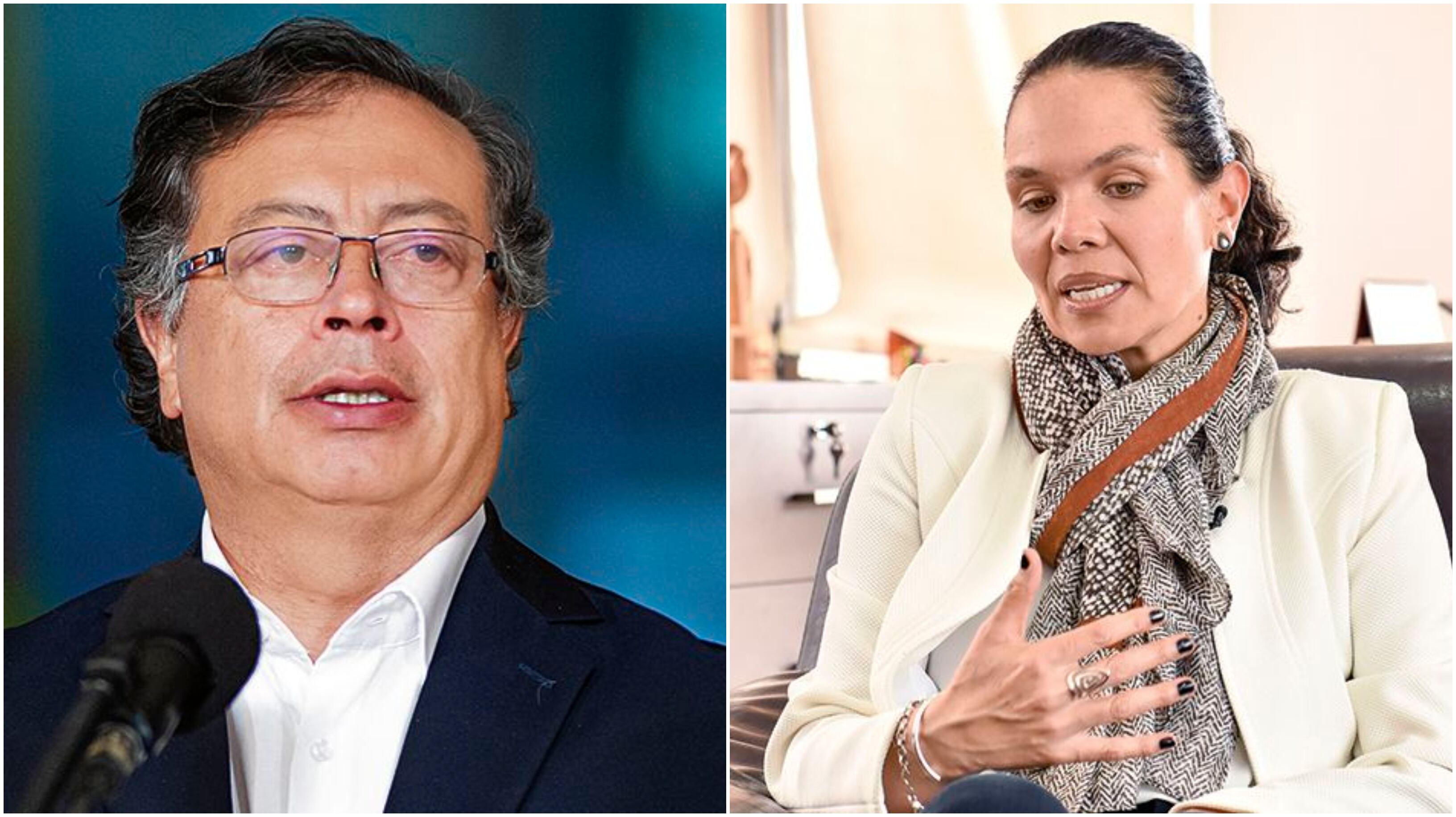 Presidente Gustavo Petro y la ministra del Deporte Astrid Rodríguez