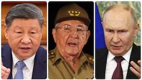 Xi Jinping, Raúl Castro y Vladimir Putin