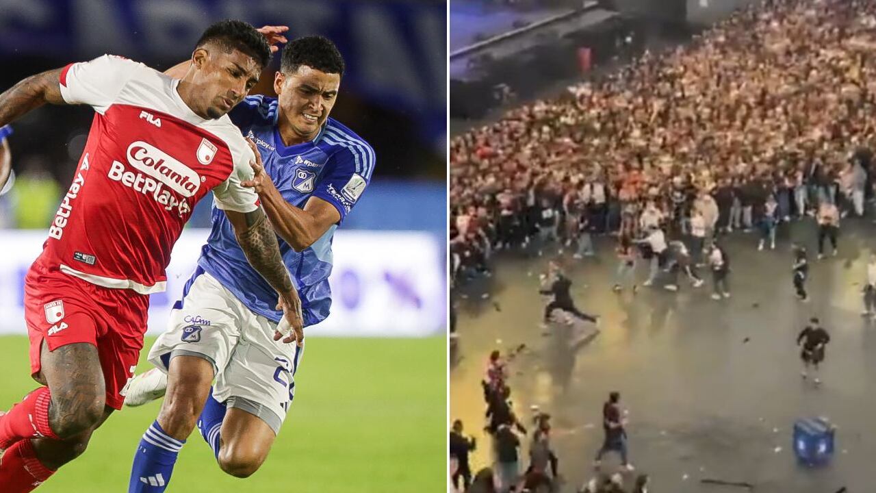 Santa Fe vs. Millonarios, en riesgo por los disturbios del Movistar Arena