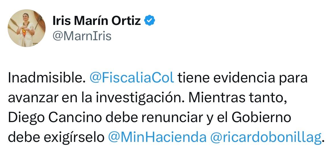 Mensaje defensora del Pueblo Iris Marín
