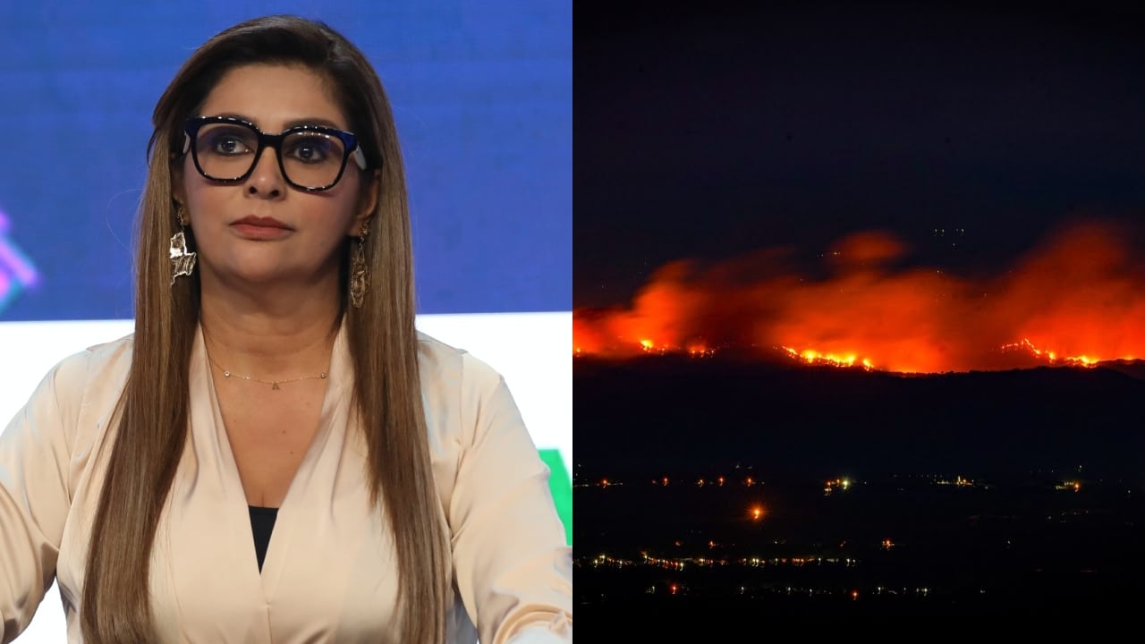 Gobernadora del Tolima, Adriana Matiz, y los incendios en el departamento.