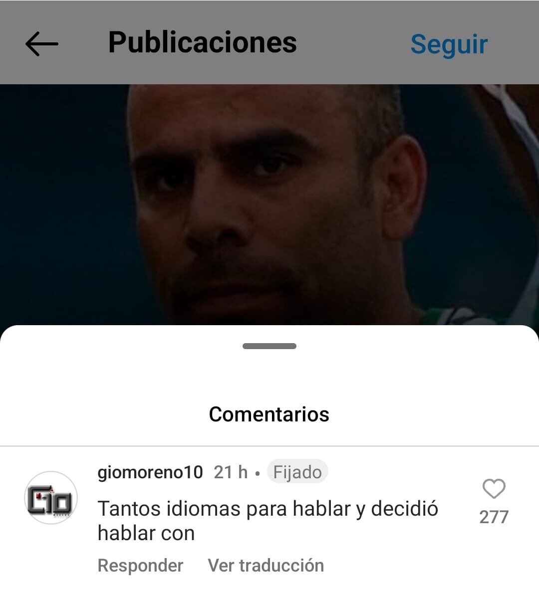 Gio Moreno comentó las declaraciones del Chicho Serna.