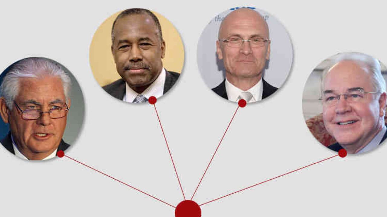 Entre la baraja del magnate se encuentran: Rex Tillerson, Ben Carson, Pudzer y Tom Price.