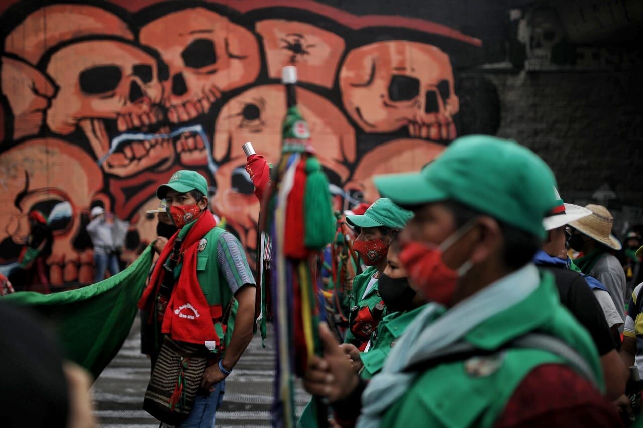 La minga marcha en Bogotá