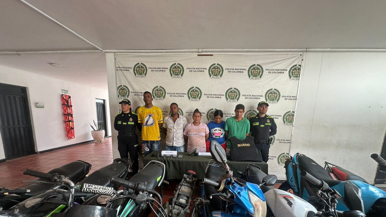 Capturados por la Policía de Barranquilla en operativos contra el hurto de motocicletas.