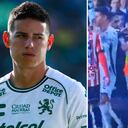 James Rodríguez salió agredido en una discusión que se produjo tras un saque de banda.
