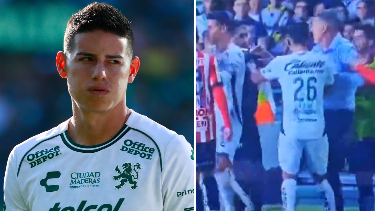 James Rodríguez salió agredido en una discusión que se produjo tras un saque de banda.