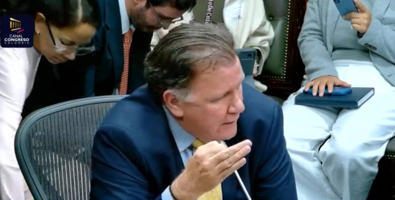 Indalecio Dangond, ministro de Agricultura, en debate de control político en la Comisión V de Senado
