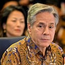 U.S. Secretary of State Antony Blinken pauses as he speaks during the ASEAN Post Ministerial Conference with the United States at the Association of Southeast Asian Nations (ASEAN) Foreign Ministers' Meeting in Jakarta, Indonesia, Friday, July 14, 2023. (AP Photo/Dita Alangkara, Pool)