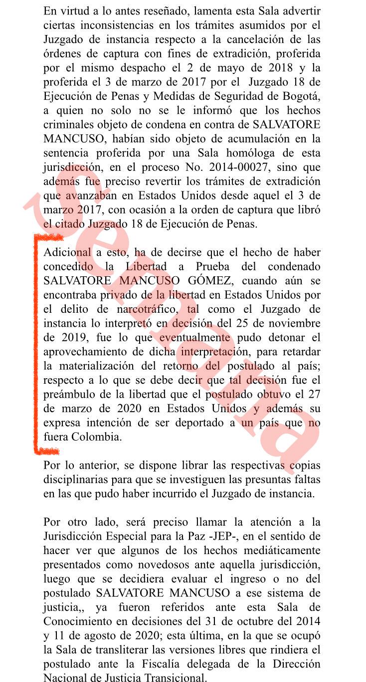 Fallo Salvatore Mancuso