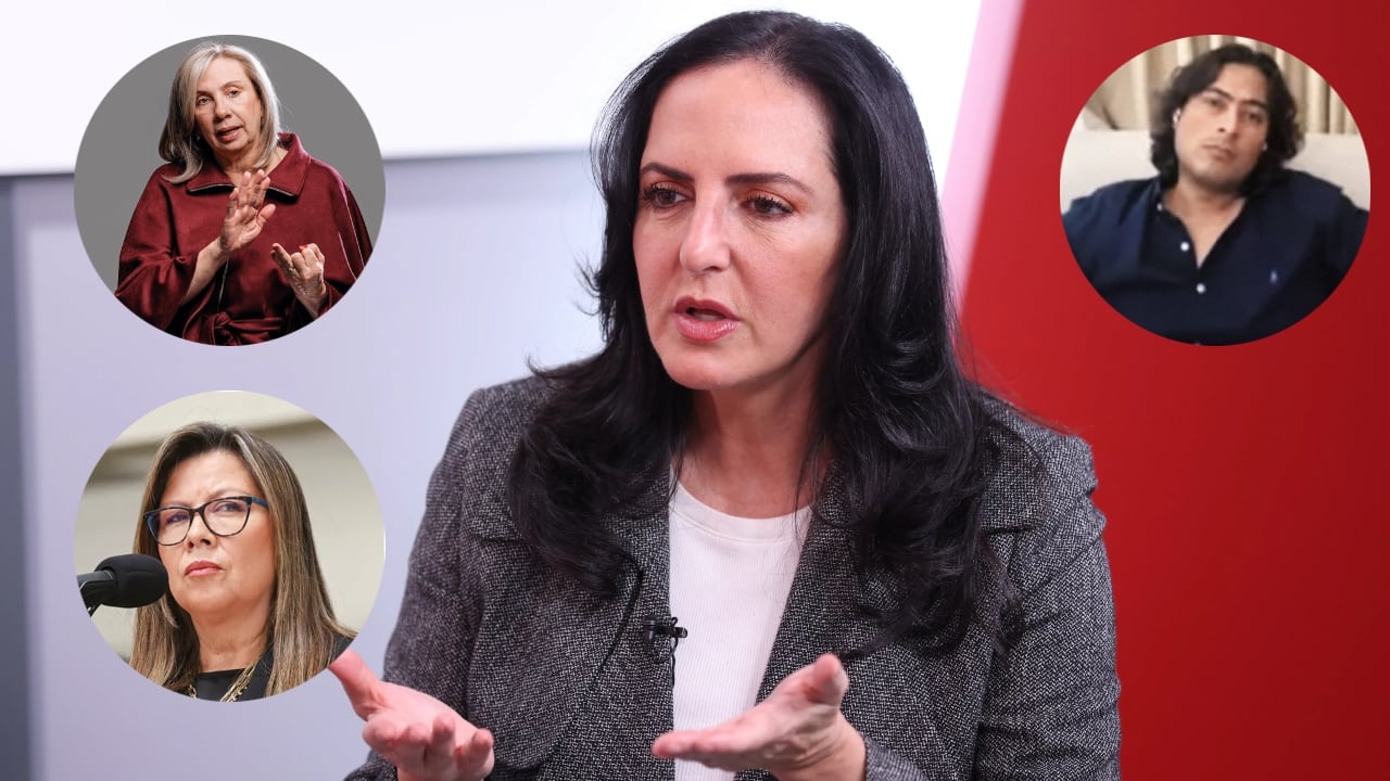 María Fernanda Cabal, Lucy Laborde, la fiscal general Luz Adriana Camargo y Nicolás Petro.
