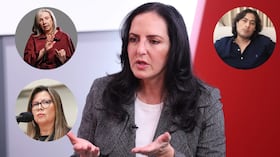 María Fernanda Cabal, Lucy Laborde, fiscal general Luz Adriana Camargo y Nicolás Petro.