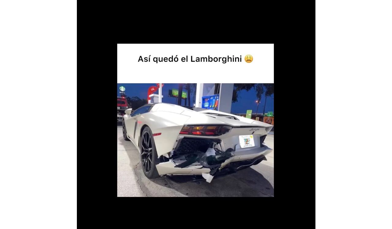 Así quedó el Lamborghini tras el choque