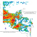 Pronóstico de precipitación acumulada en 24 horas para el lunes 24 de agosto de 2026.