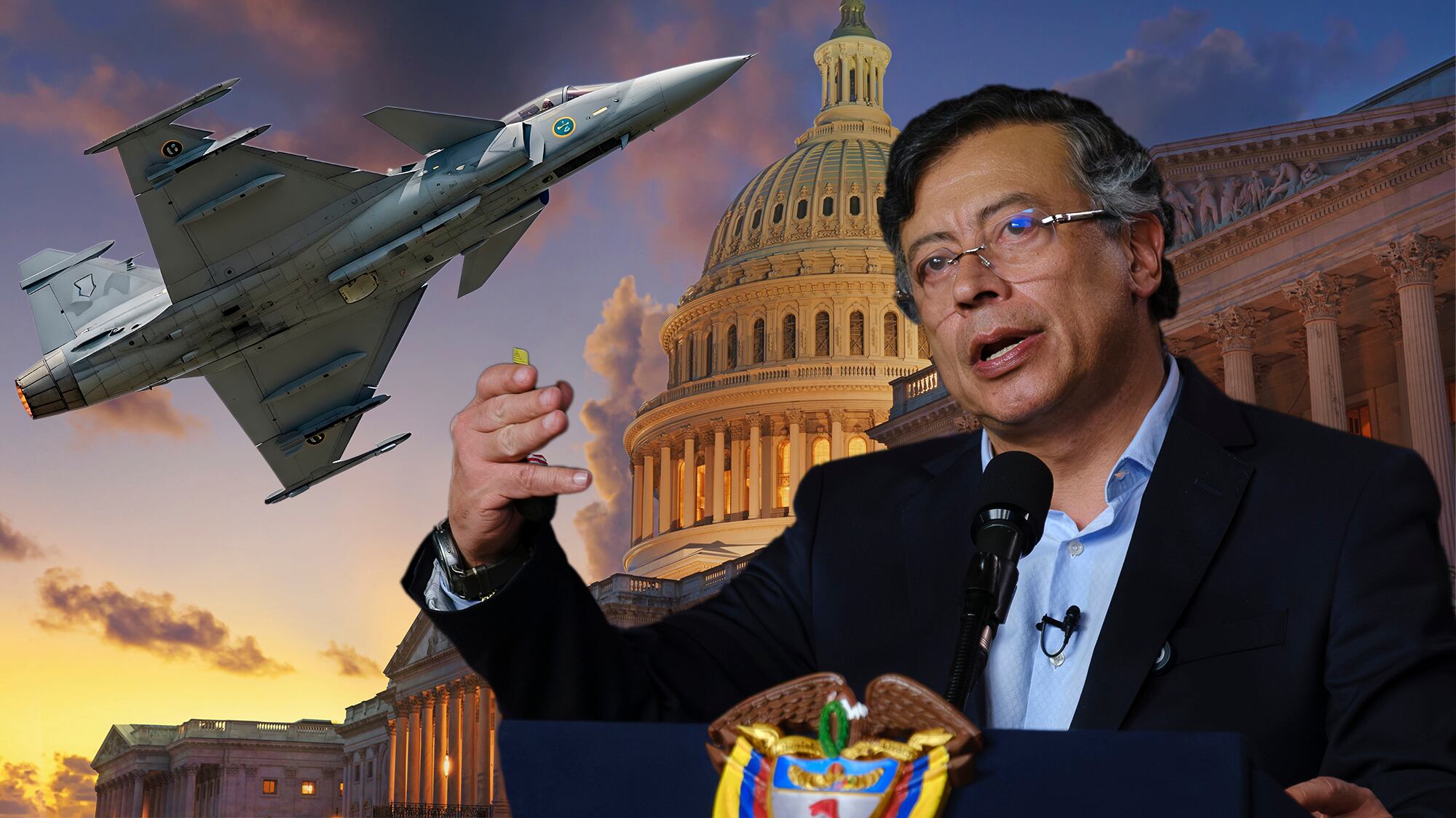 Gustavo Petro  aviones Gripen  Washington