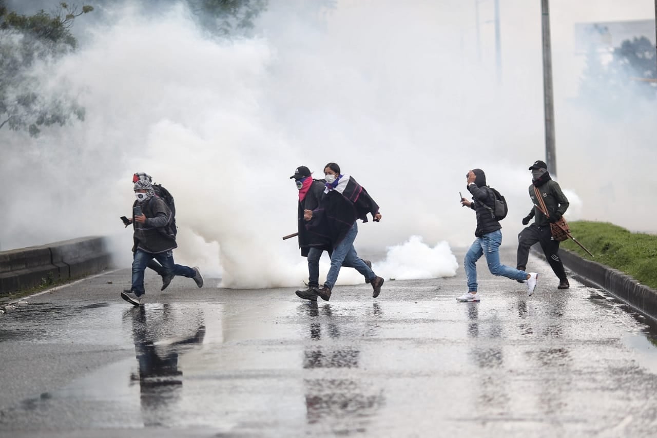 Paro Nacional toma de Bogotá calle 26 carrera 100 misak