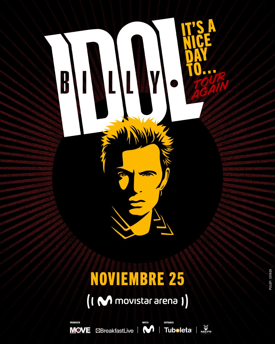 Billy Idol, primera vez en Colombia