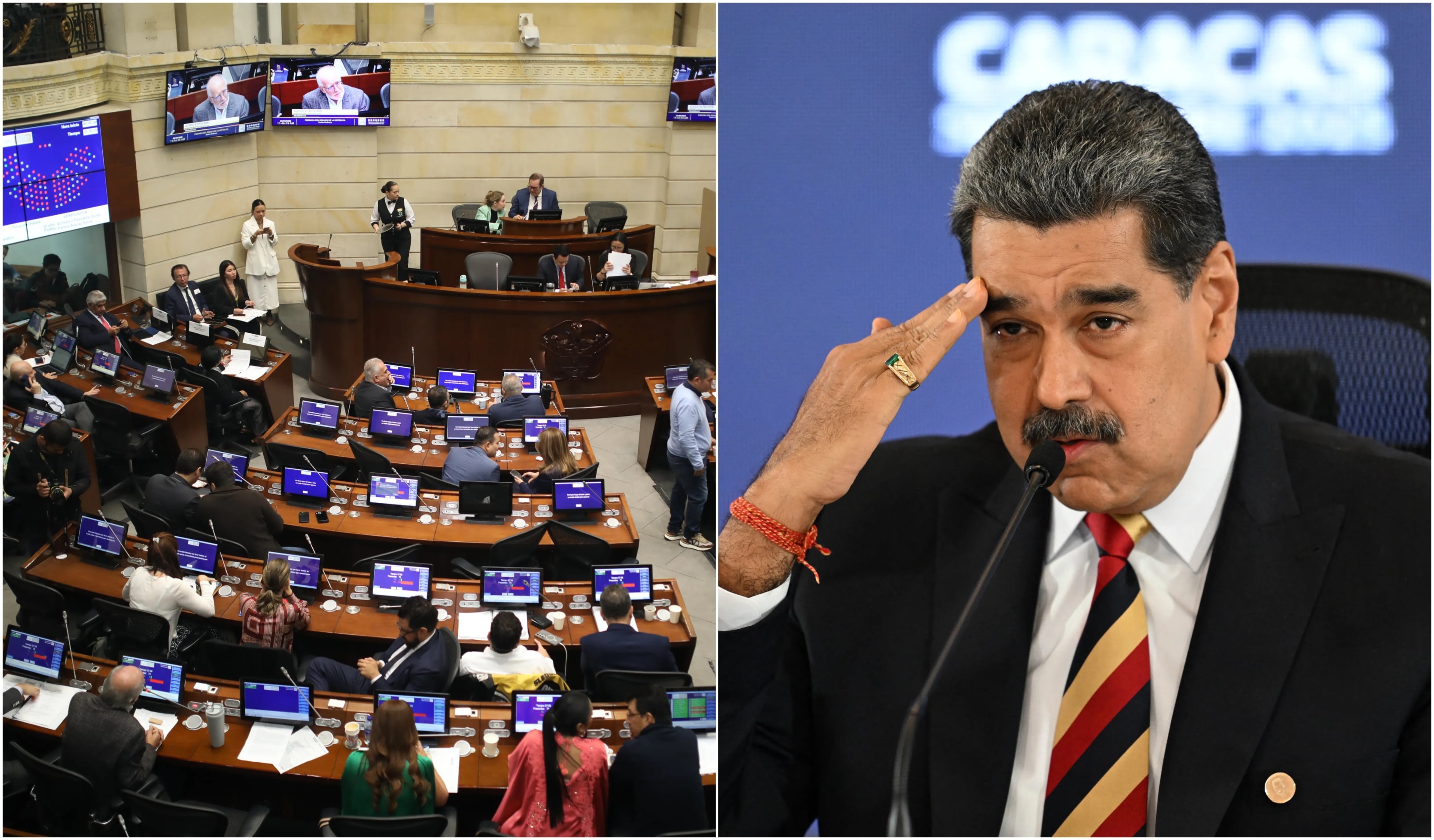 Senado de Colombia y Nicolás Maduro
