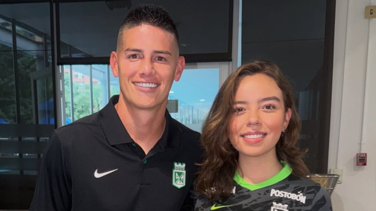 James Rodríguez y Jerome Sanabria se vieron tras el partido de Atlético Nacional contra Junior