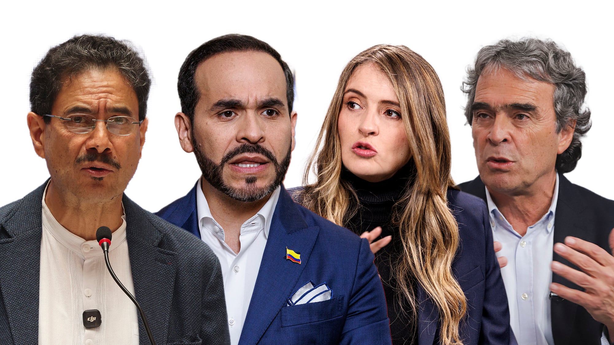 Iván Cepeda, Abelardo de la Espriella, Paloma Valencia y Sergio Fajardo