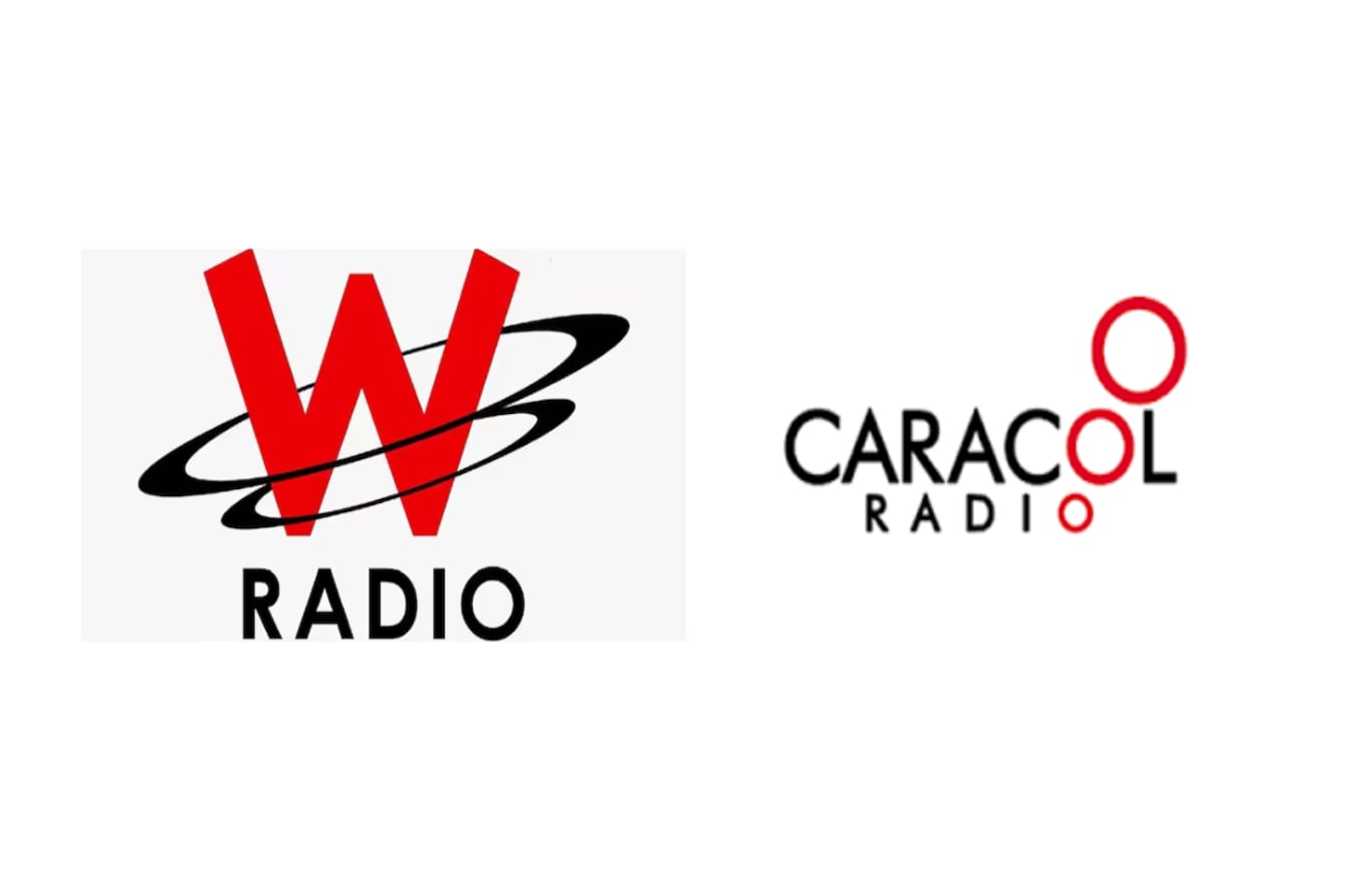 La W Radio y Caracol Radio son dos de las emisoras más escuchadas en Colombia.