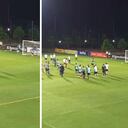 James Rodríguez se puso los guantes en entrenamiento de la Selección Colombia