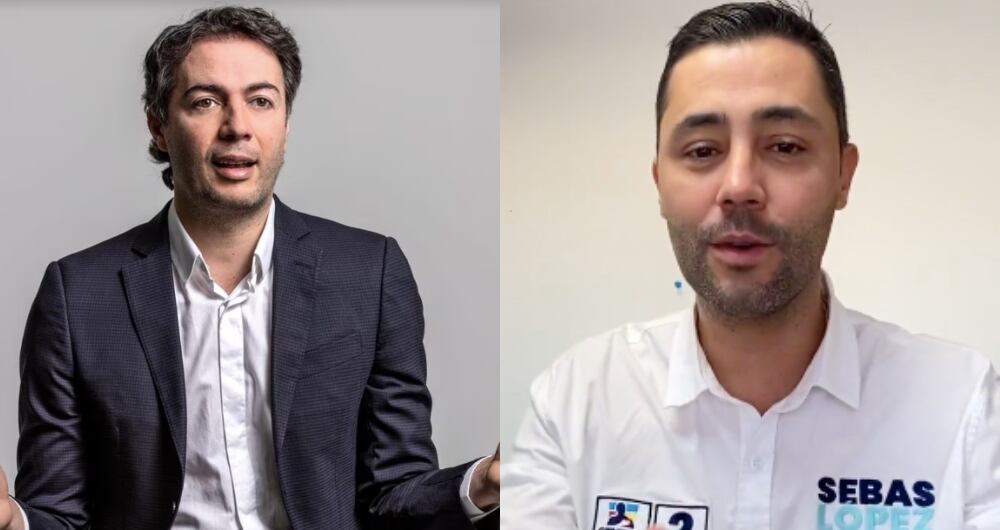 De izquierda a derecha: el alcalde Daniel Quintero y el concejal Sebastián López.