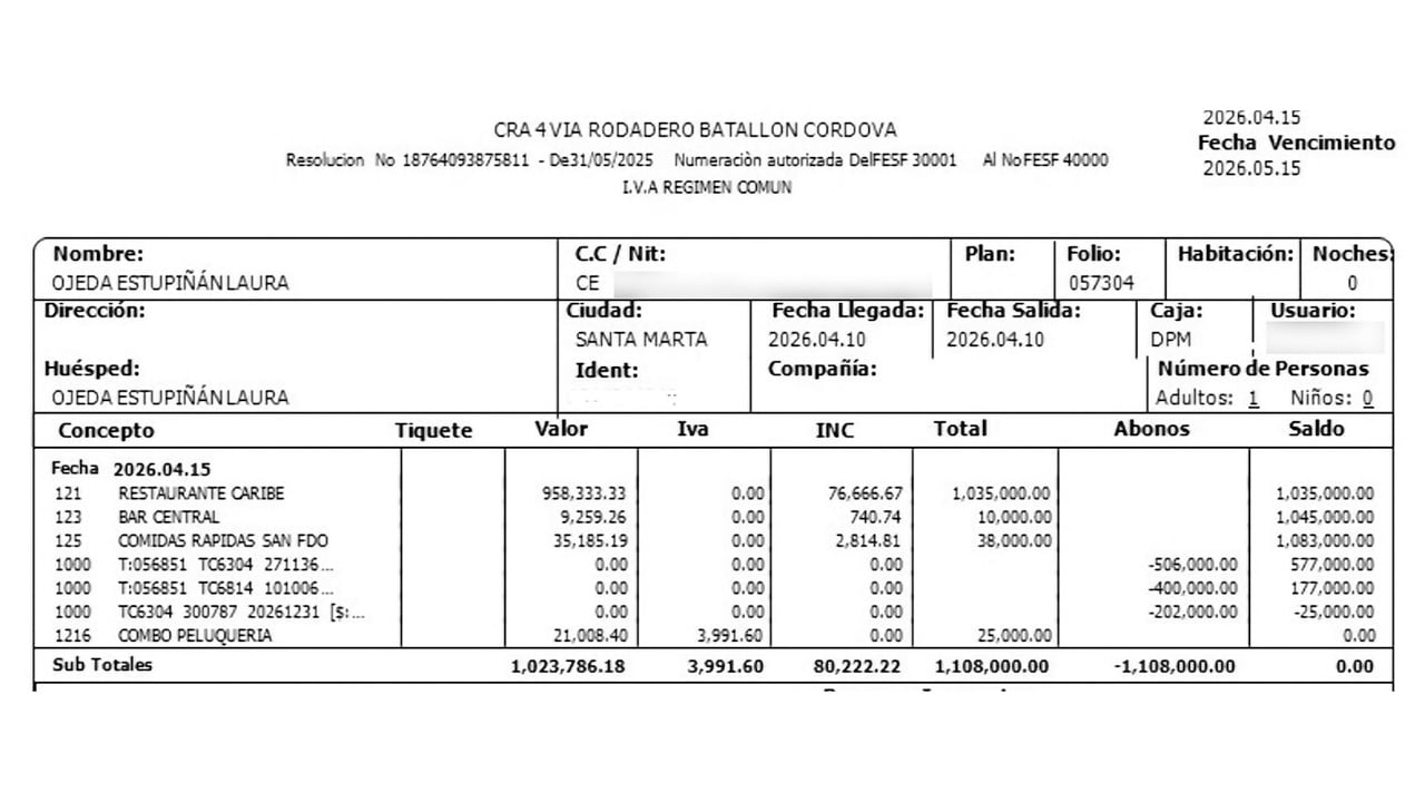 Documentos que prueban los viajes de Nicolás Petro y su familia. 