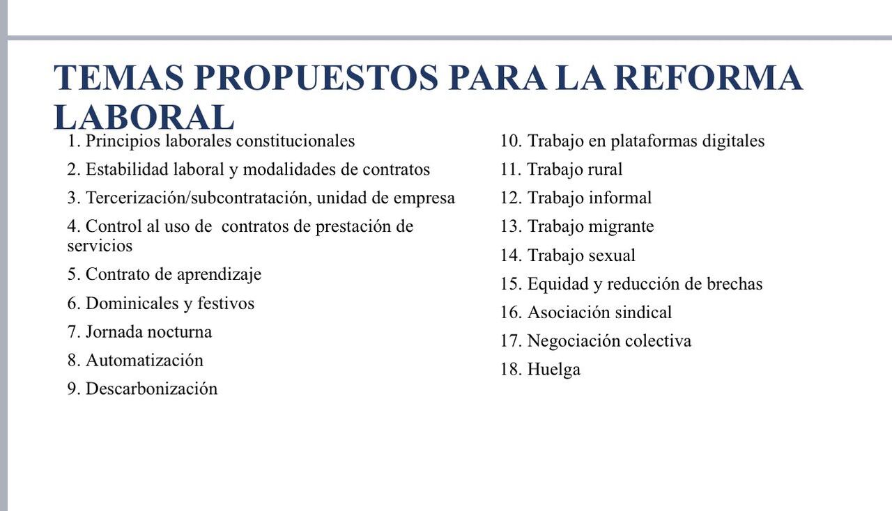 Atentos: estos son los 18 puntos de la reforma laboral que quiere hacer ...