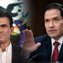Rodrigo Paz y Marco Rubio.