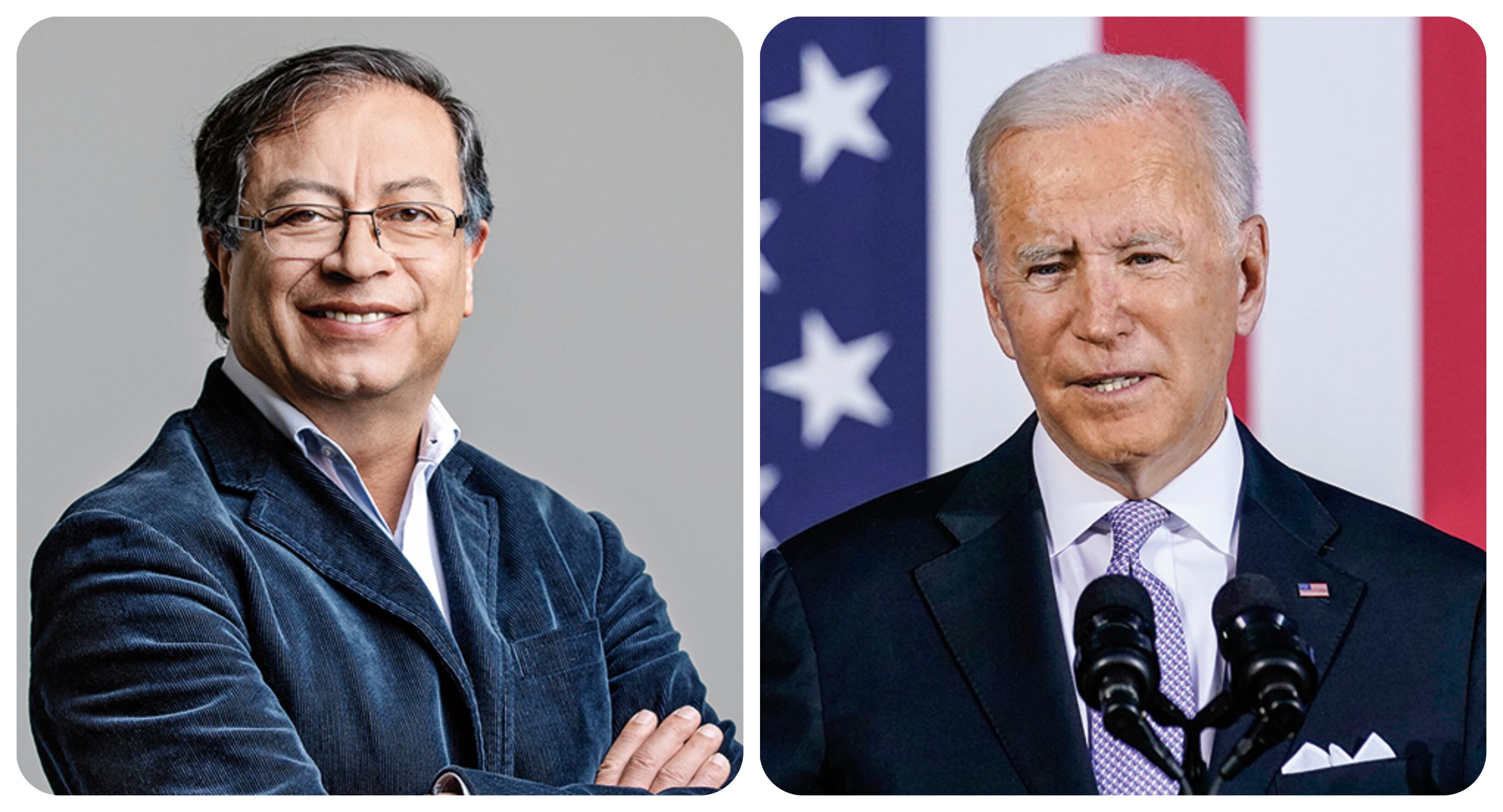 Gustavo Petro y Joe Biden.