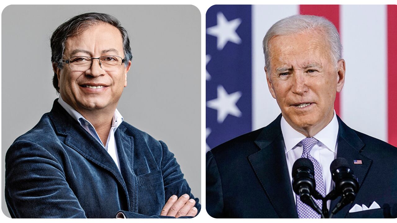 Gustavo Petro y Joe Biden.