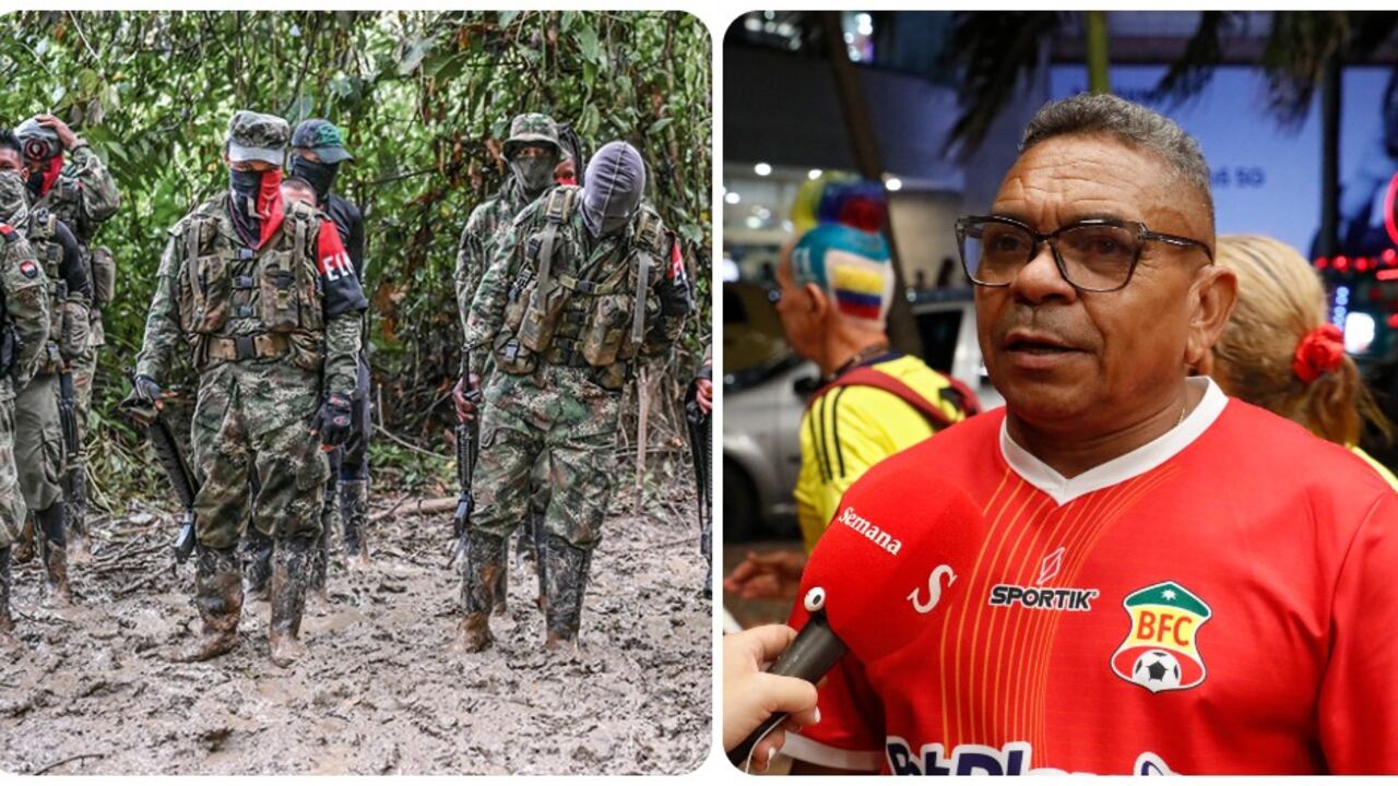 Integrantes del ELN y Luis Manuel Díaz.