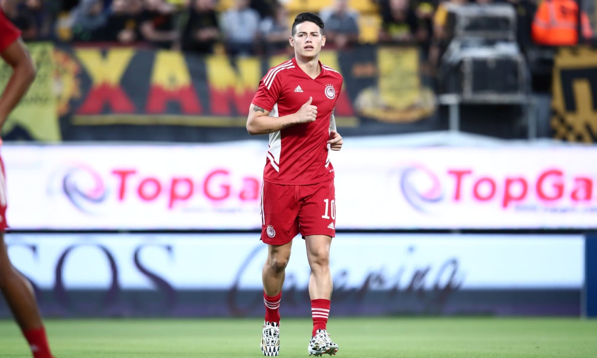 James Rodríguez. Foto: Twitter Olympiacos FC (@olympiacosfc)