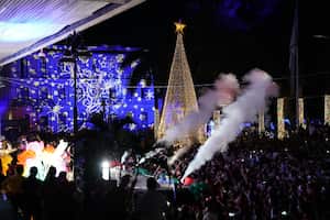 El parque Bolívar fue el lugar en donde se dio inauguración a la convocatoria navideña de Palmira.