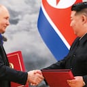 Vladímir Putin fue recibido con honores por Kim Jong-un. La pompa fue impresionante.