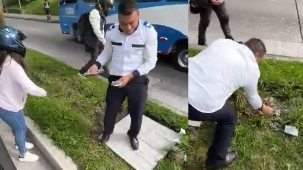 Diversos peatones y pasajeros que presenciaron el suceso no dudaron en actuar rápidamente, deteniéndose en la vía para recoger los billetes que volaban por el aire.