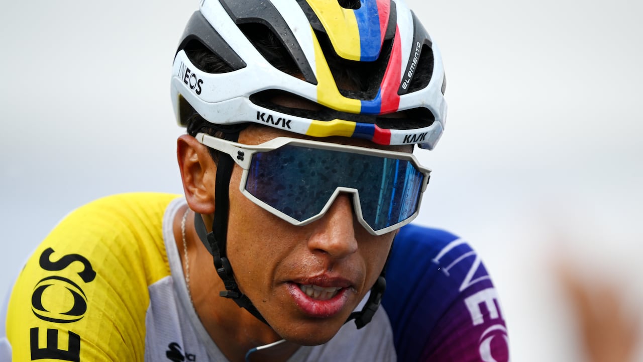 NOVA GORICA, ITALY - MAY 24: Egan Bernal of Colombia and Team INEOS Grenadiers crosses the finish line during the 108th Giro d'Italia 2025, Stage 14 a 195km stage from Treviso to Nova Gorica / #UCIWT / on May 24, 2025 in Nova Gorica, Italy. (Photo by Tim de Waele/Getty Images)