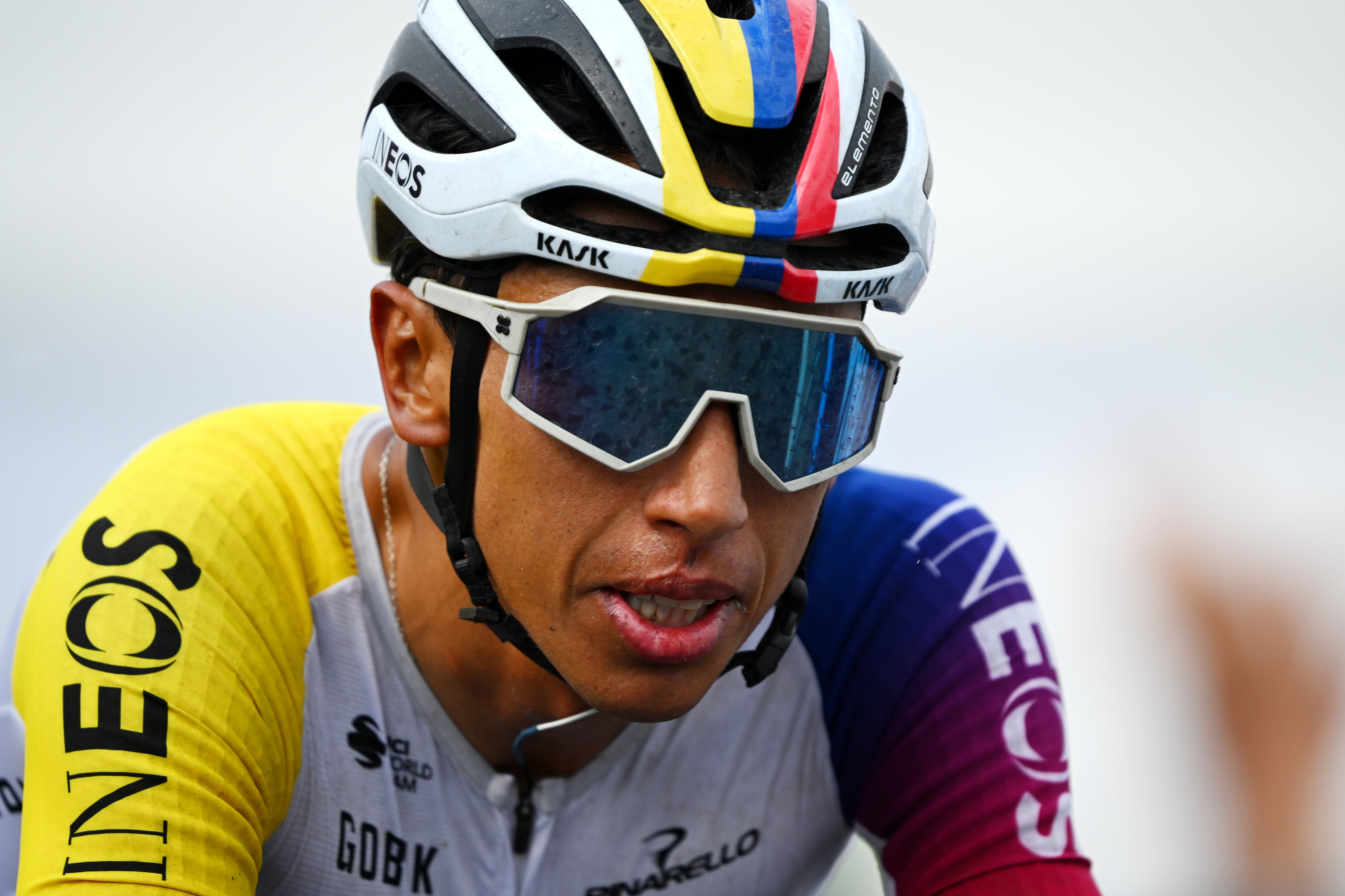 NOVA GORICA, ITALY - MAY 24: Egan Bernal of Colombia and Team INEOS Grenadiers crosses the finish line during the 108th Giro d'Italia 2025, Stage 14 a 195km stage from Treviso to Nova Gorica / #UCIWT / on May 24, 2025 in Nova Gorica, Italy. (Photo by Tim de Waele/Getty Images)