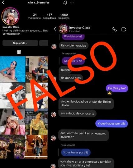 Johana Amaya denuncia que están usando fotos suyas en Instagram para estafar.