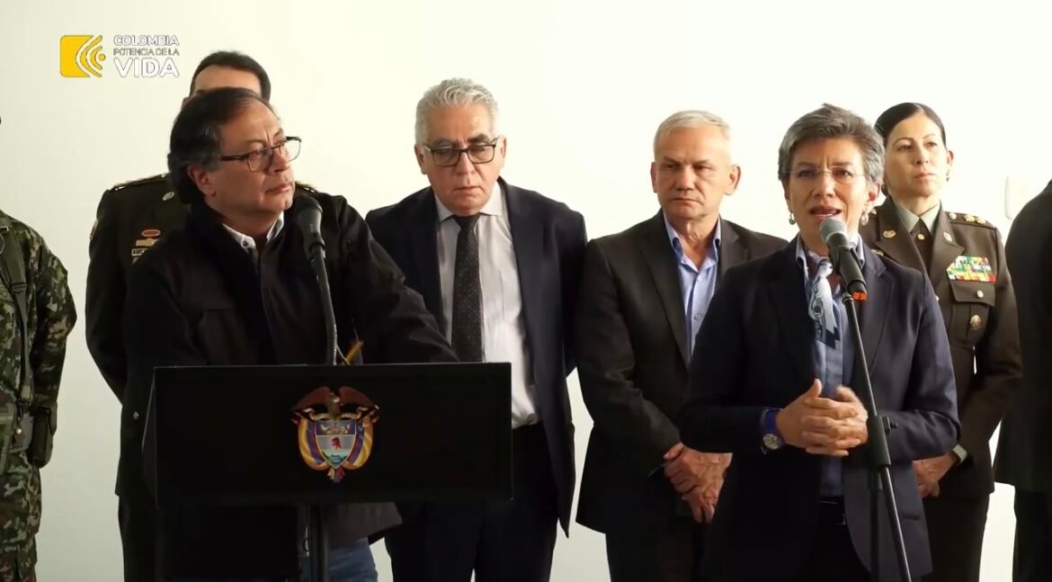 Presidente Gustavo Petro y la alcaldesa de Bogotá Claudia López