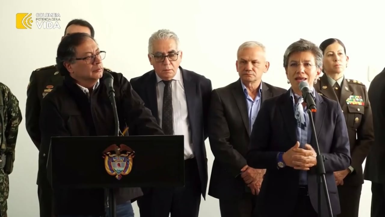 Presidente Gustavo Petro y la alcaldesa de Bogotá, Claudia López